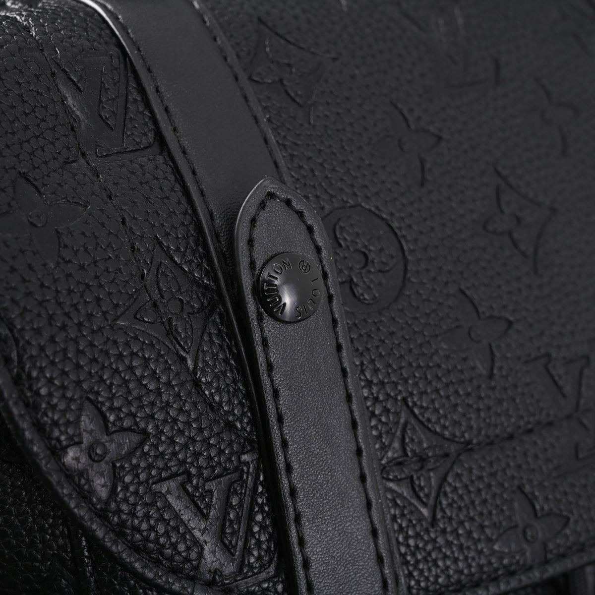 Louis Vuitton Christopher PM Backpack Monogram Shadow Black Leather product image 8, provided for visual reference and