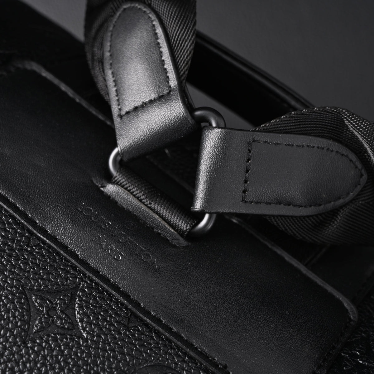 Louis Vuitton Christopher PM Backpack Monogram Shadow Black Leather product image 3, provided for visual reference and