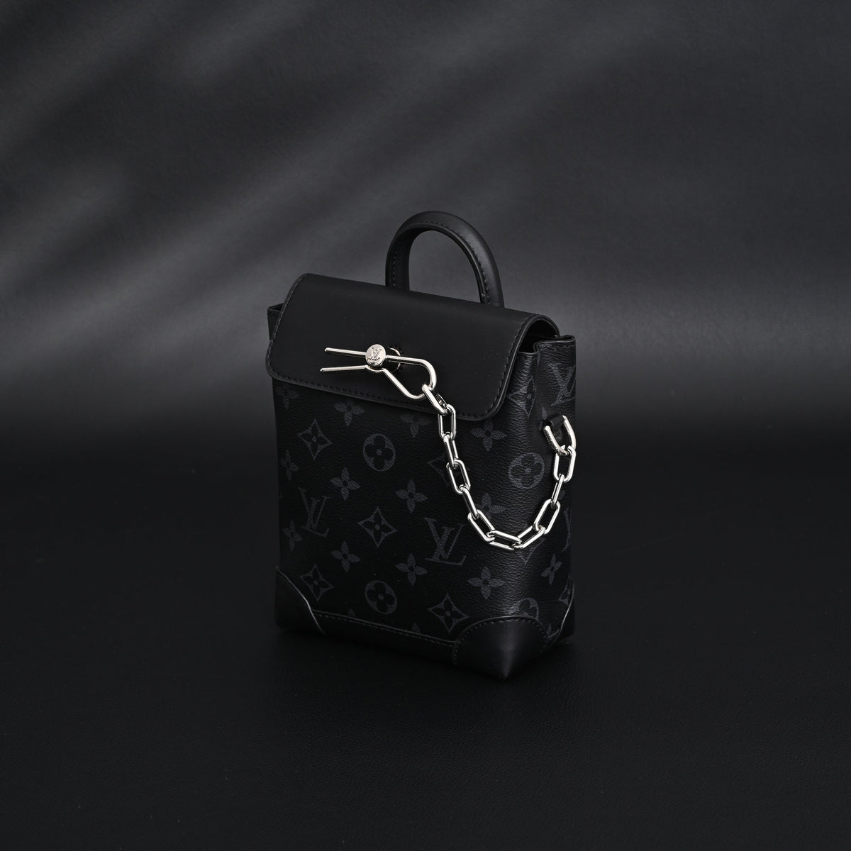Louis Vuitton Soft Trunk Messenger – Monogram Eclipse Canvas with Silver Chain Handbag product image 3, provided for visual