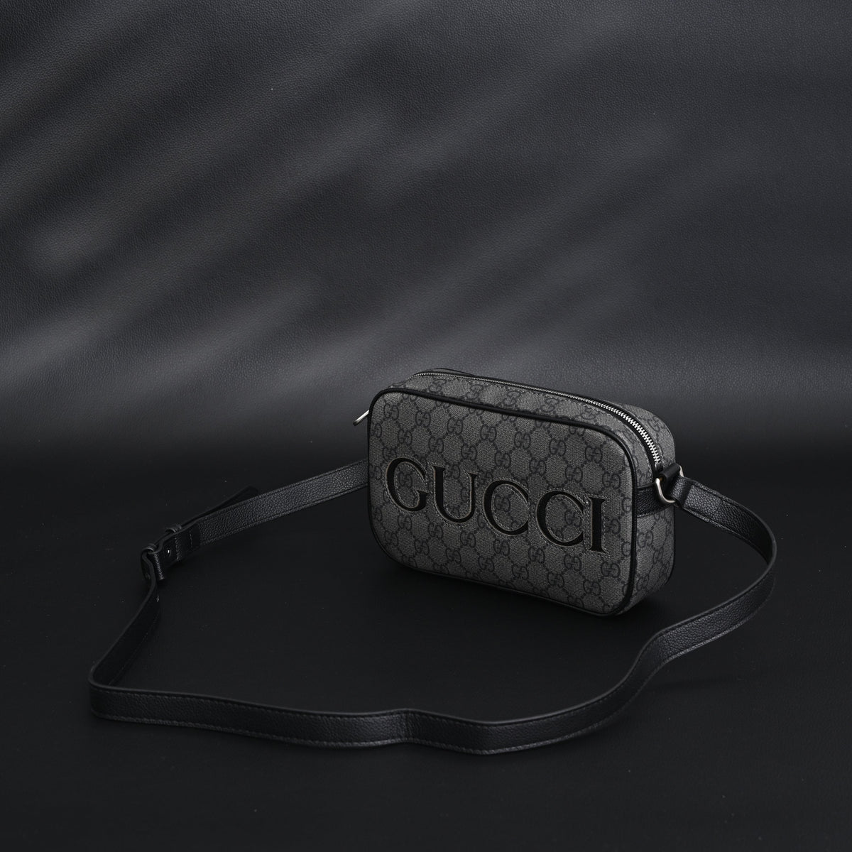 Gucci Ophidia GG Supreme Belt Bag – Black/Grey Monogram product image 12, provided for visual reference and product detail