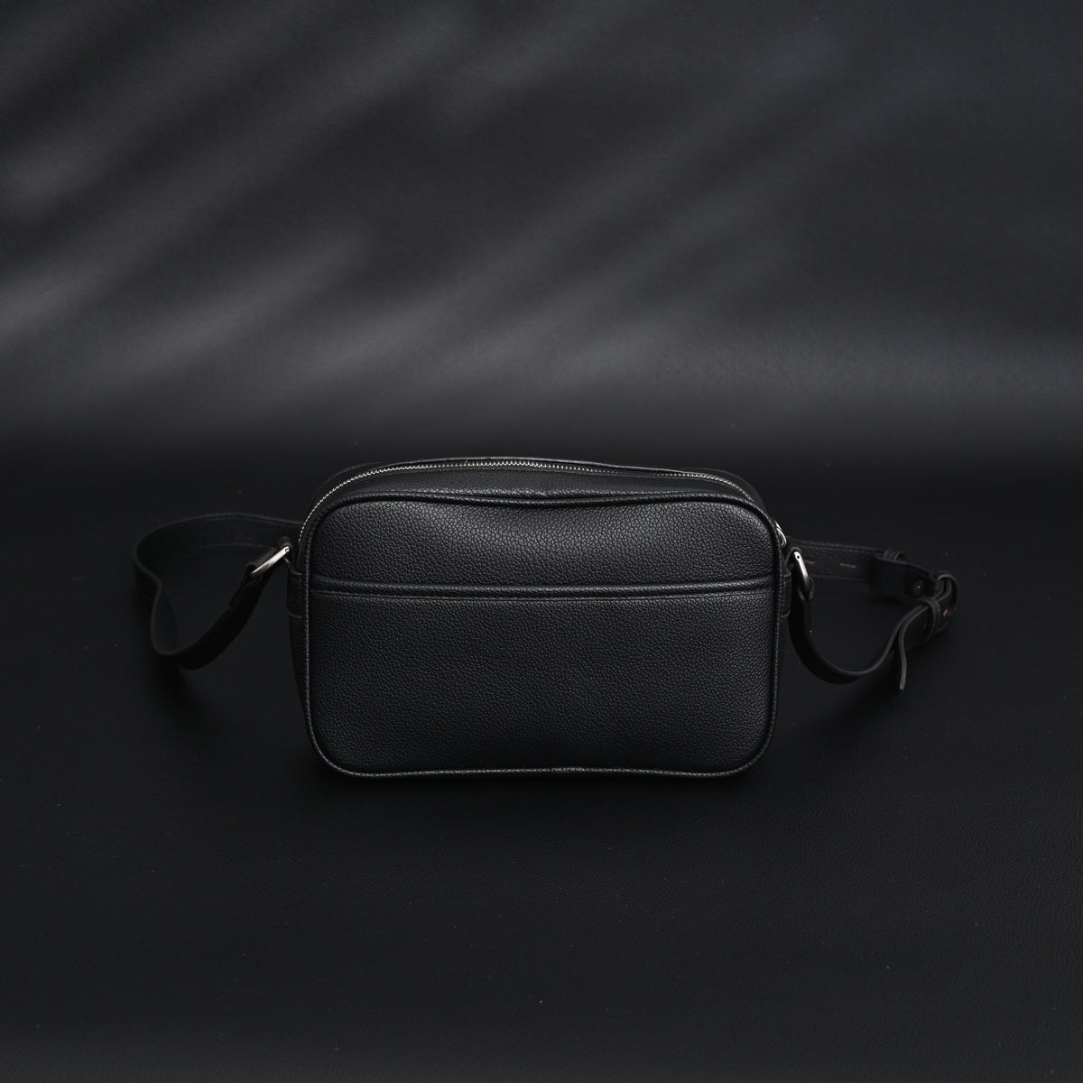 Gucci Black Leather Embossed Logo Belt Bag product image 5, provided for visual reference and product detail review