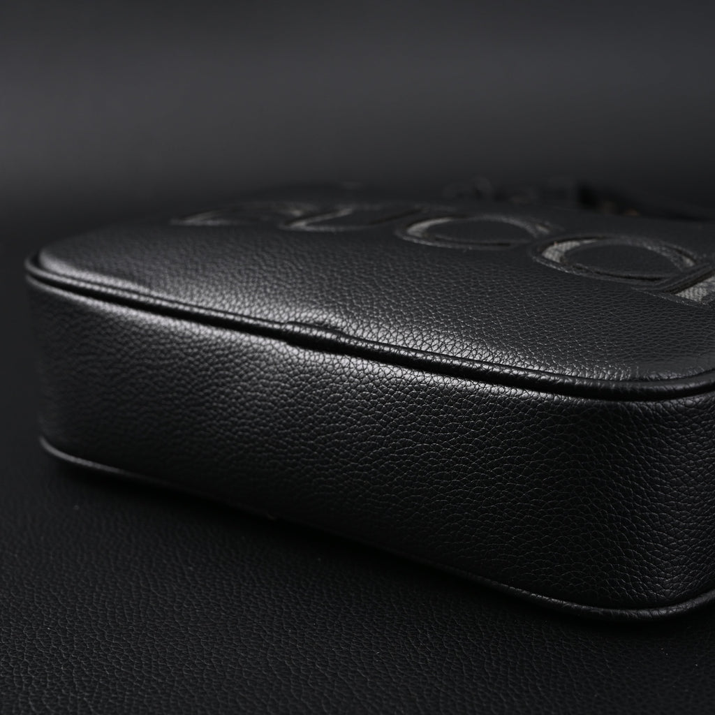 Gucci Black Leather Embossed Logo Belt Bag product image 8, provided for visual reference and product detail review