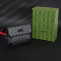 Gucci Ophidia GG Supreme Belt Bag – Black/Grey with Web Strap product image 1, provided for visual reference and product