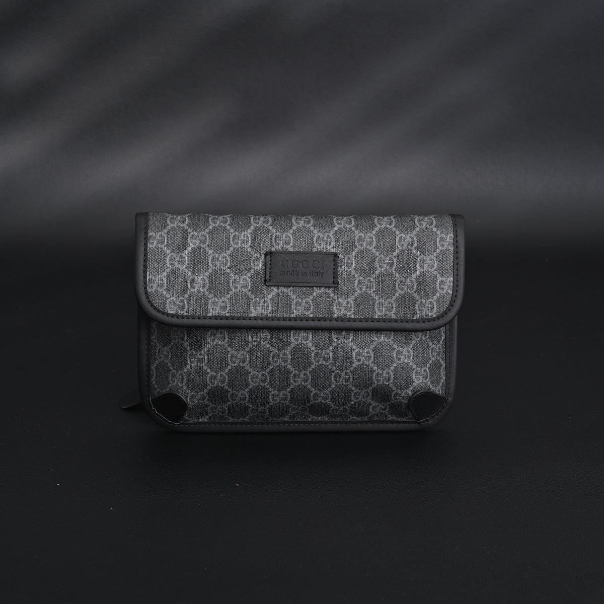 Gucci Ophidia GG Supreme Belt Bag – Black/Grey with Web Strap product image 12, provided for visual reference and product