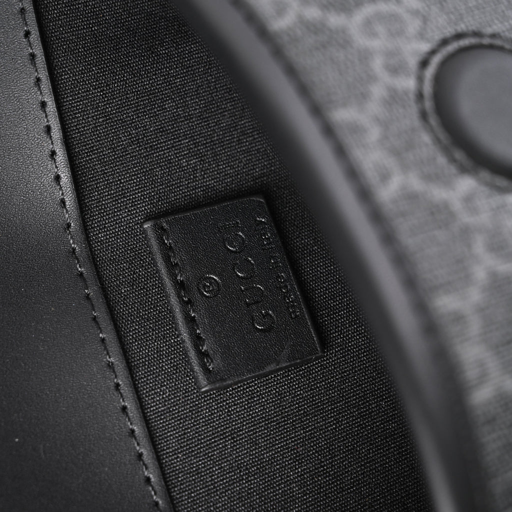 Gucci Ophidia GG Supreme Belt Bag – Black/Grey with Web Strap product image 4, provided for visual reference and product