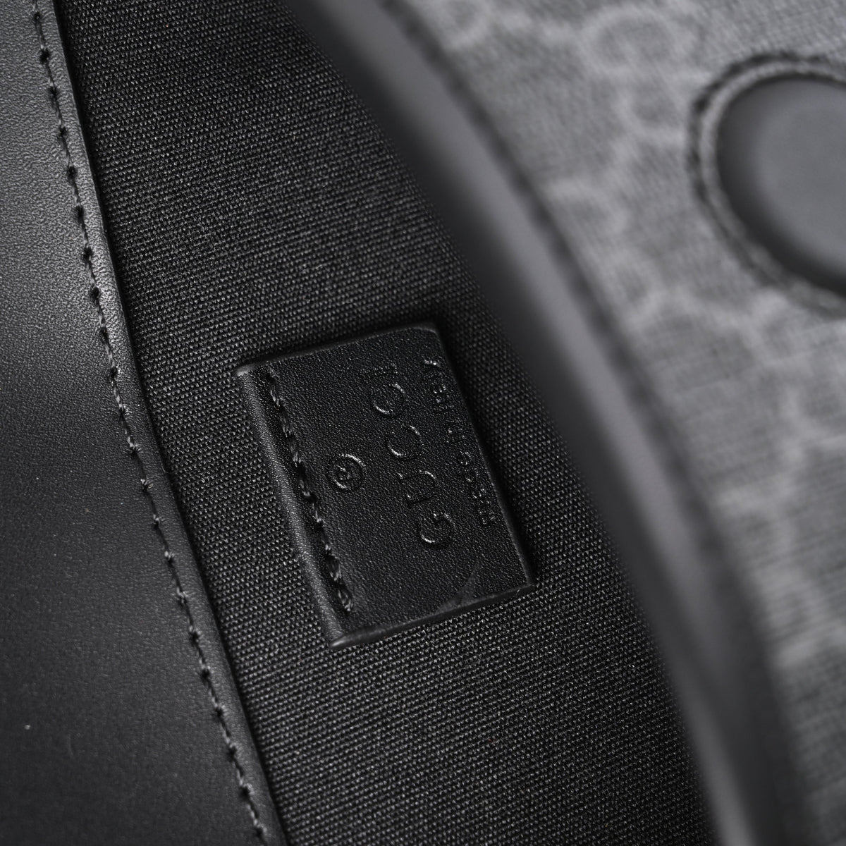 Gucci Ophidia GG Supreme Belt Bag – Black/Grey with Web Strap product image 4, provided for visual reference and product