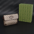 Gucci Ophidia GG Supreme Mini Belt Bag – Beige/Ebony with Web Stripe product image 1, provided for visual reference and
