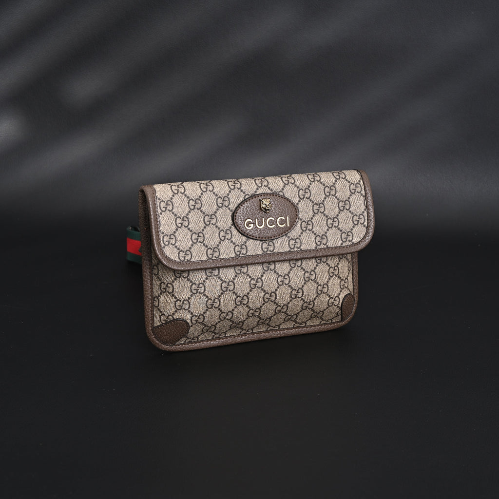 Gucci Ophidia GG Supreme Mini Belt Bag – Beige/Ebony with Web Stripe product image 11, provided for visual reference and