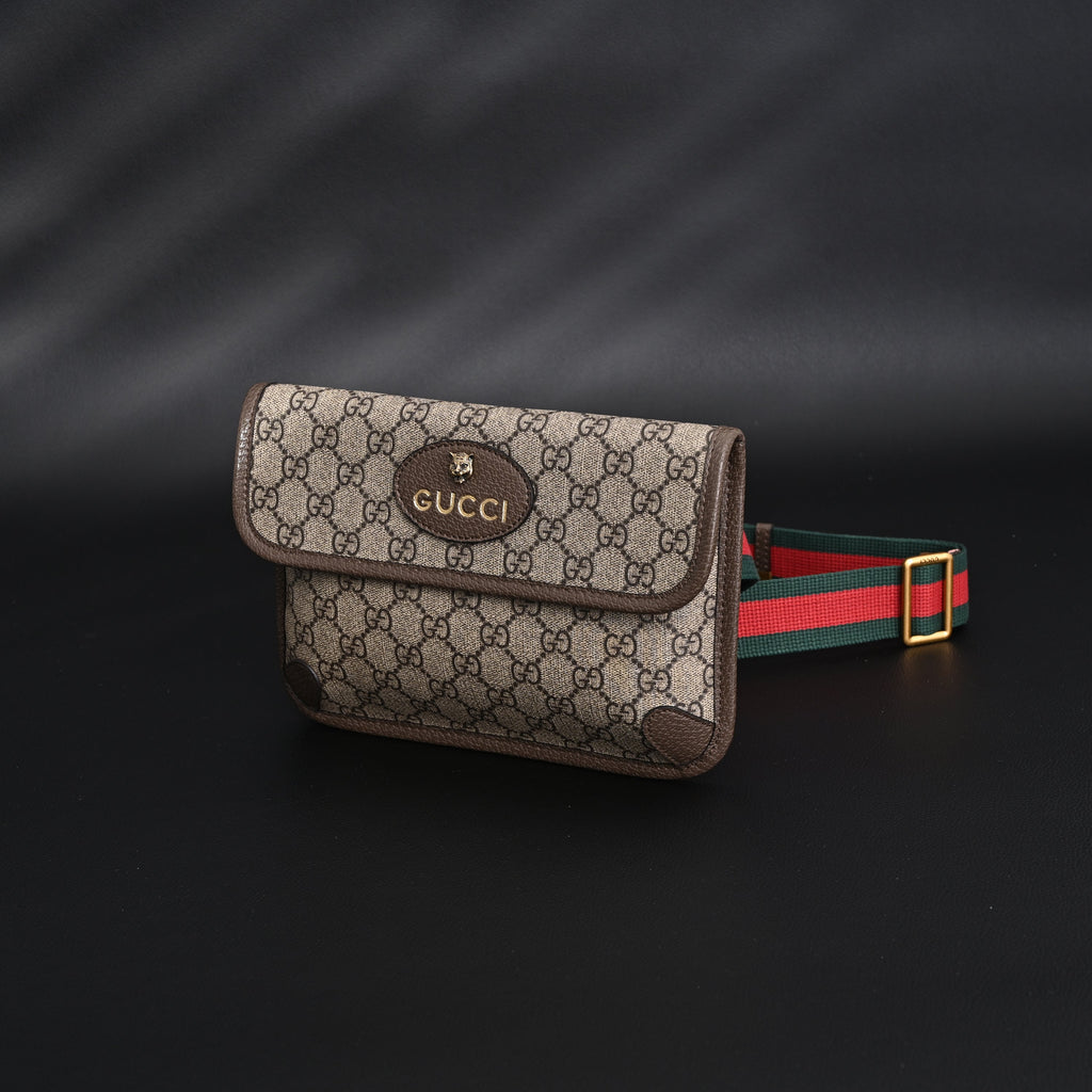 Gucci Ophidia GG Supreme Mini Belt Bag – Beige/Ebony with Web Stripe product image 5, provided for visual reference and