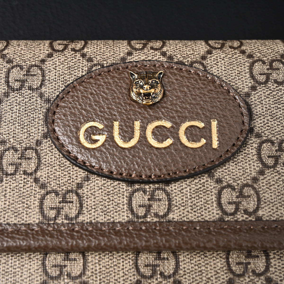 Gucci Ophidia GG Supreme Mini Belt Bag – Beige/Ebony with Web Stripe product image 3, provided for visual reference and