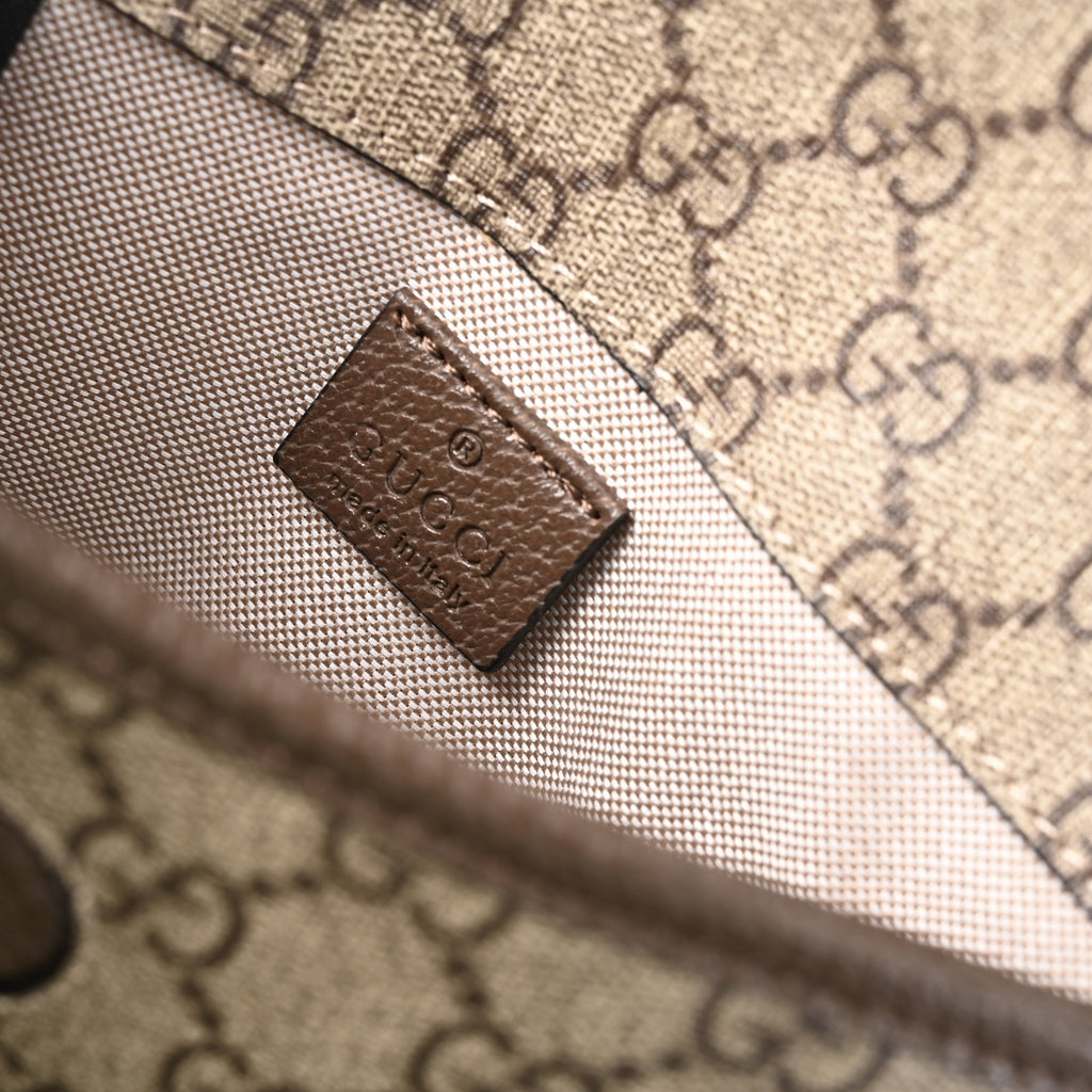 Gucci Ophidia GG Supreme Mini Belt Bag – Beige/Ebony with Web Stripe product image 9, provided for visual reference and
