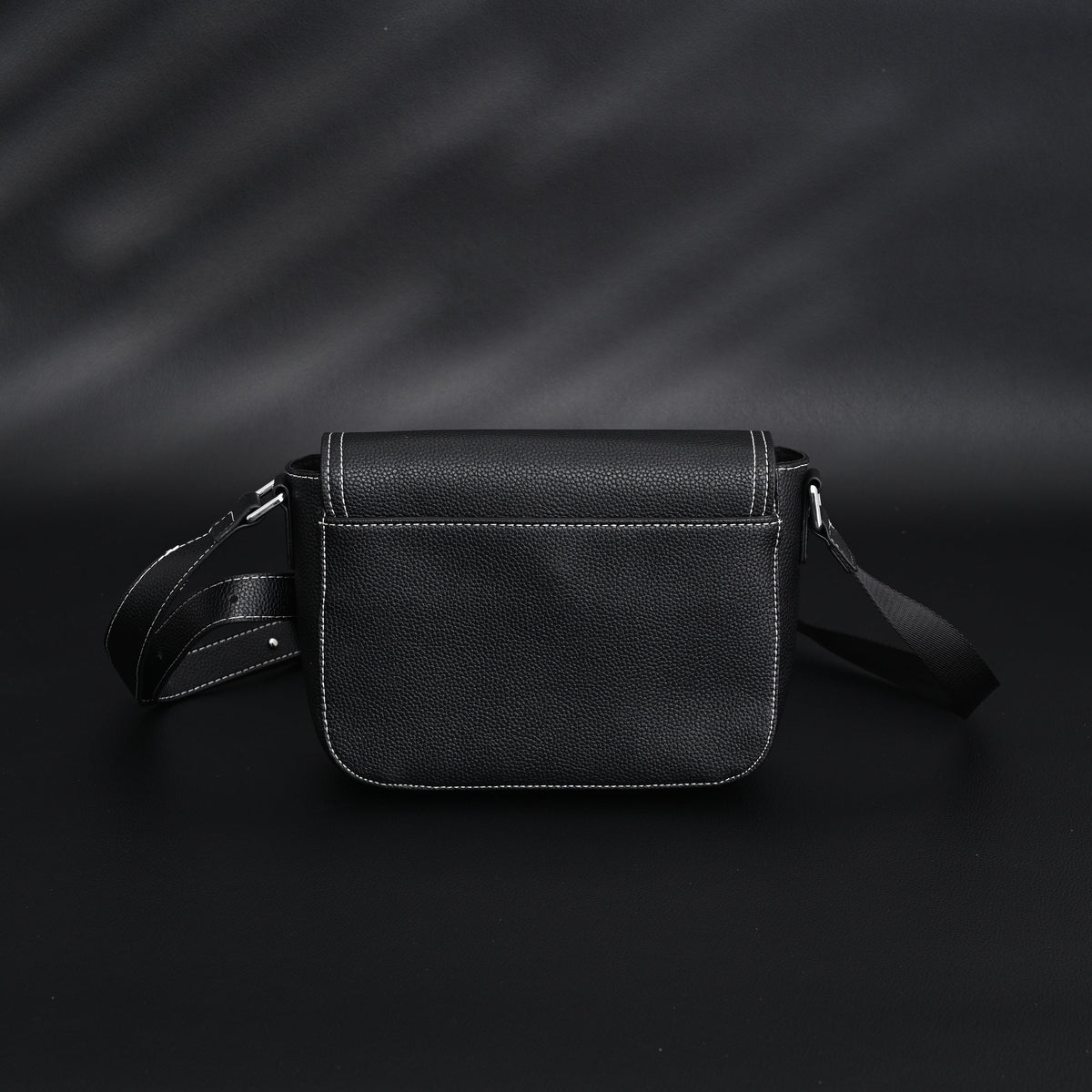 Dior Saddle Crossbody Bag – Black Grained Calfskin with Silver-Tone Hardware - Black with Silver-Tone Hardware product image