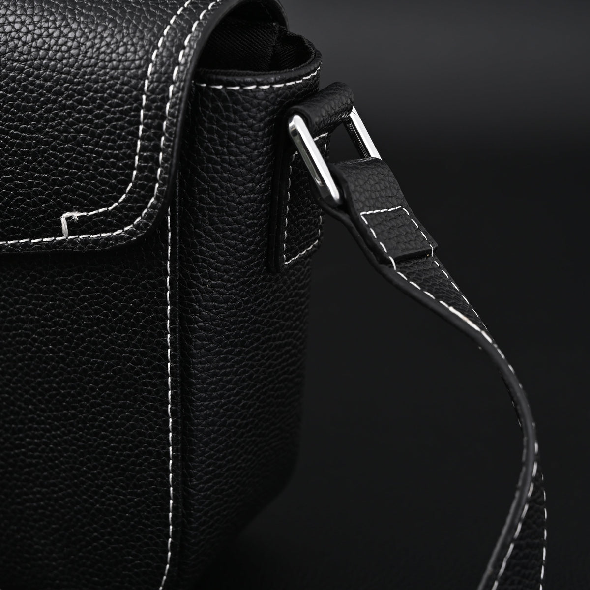 Dior Saddle Crossbody Bag – Black Grained Calfskin with Silver-Tone Hardware - Black with Silver-Tone Hardware product image