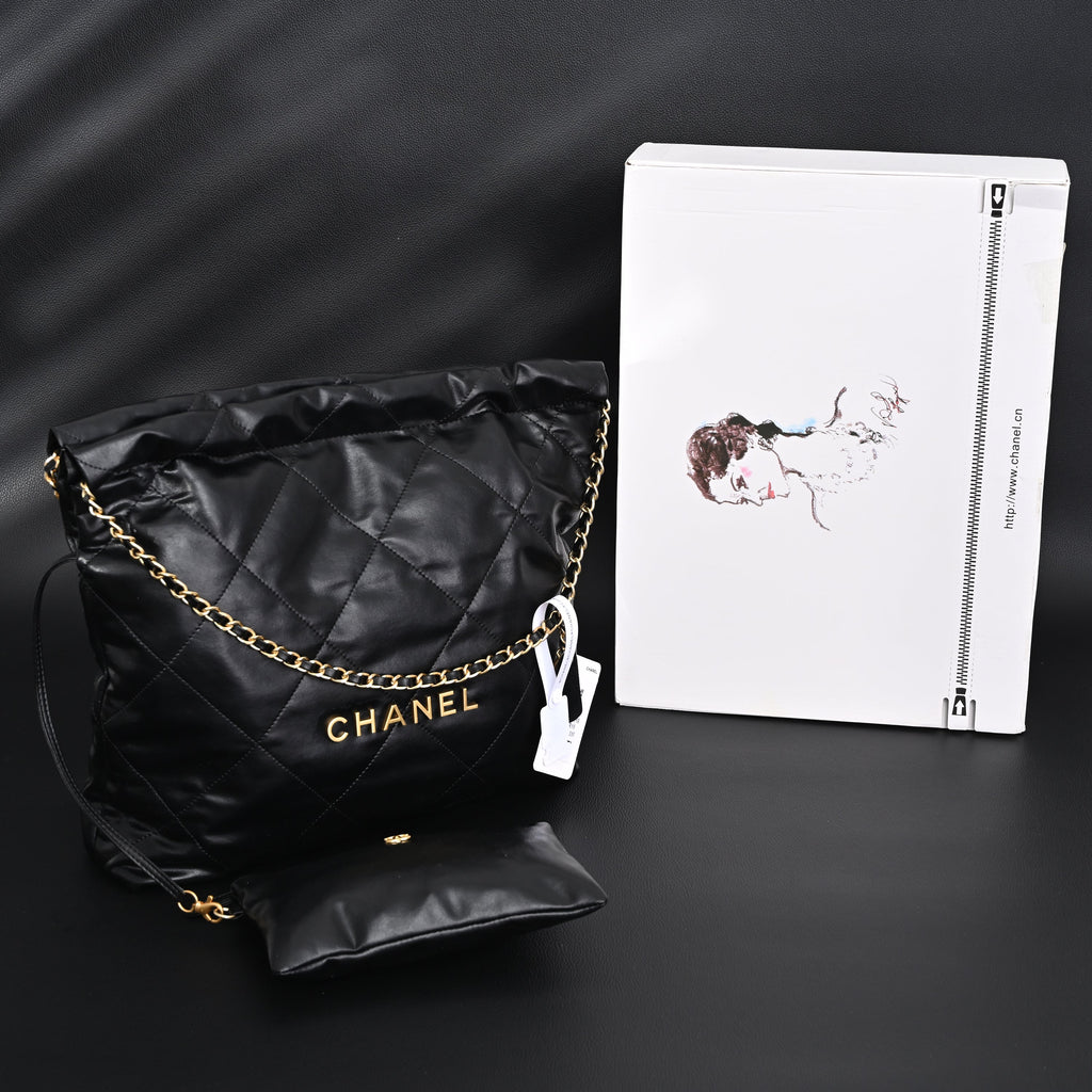 Chanel 19 Flap Bag – Black Quilted Lambskin with Gold & Ruthenium Hardware product image 12, provided for visual reference