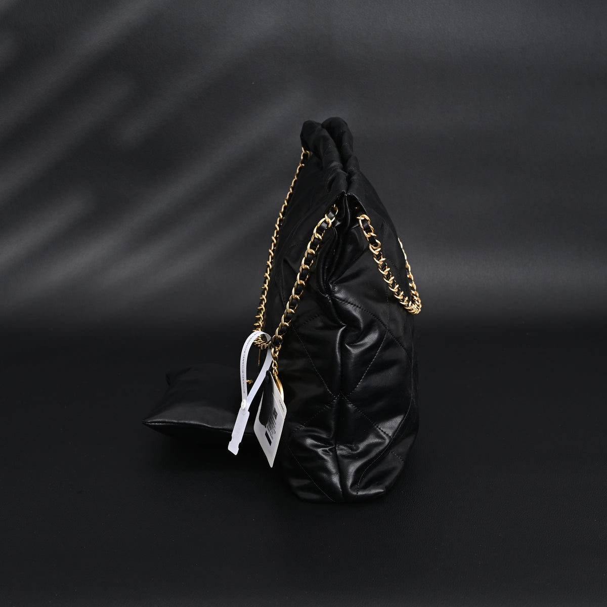 Chanel 19 Flap Bag – Black Quilted Lambskin with Gold & Ruthenium Hardware product image 5, provided for visual reference