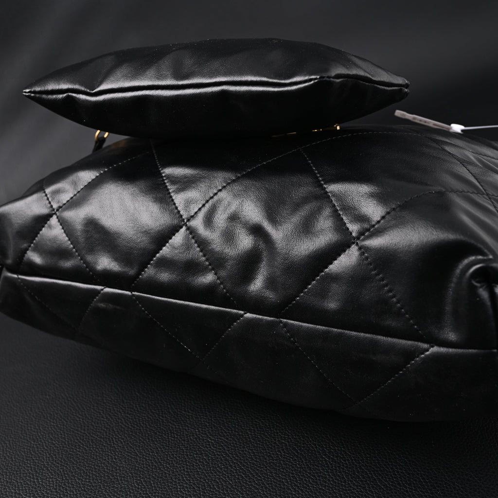 Chanel 19 Flap Bag – Black Quilted Lambskin with Gold & Ruthenium Hardware product image 8, provided for visual reference