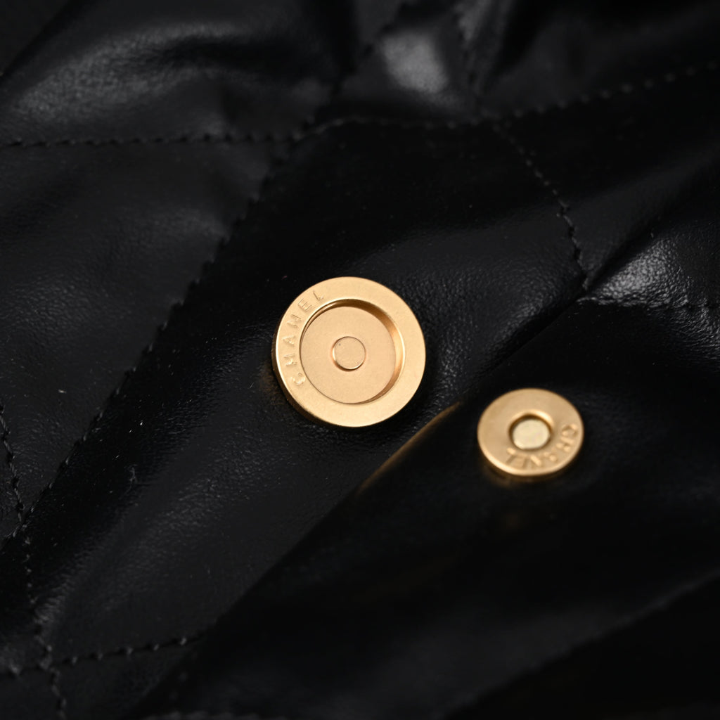 Chanel 19 Flap Bag – Black Quilted Lambskin with Gold & Ruthenium Hardware product image 7, provided for visual reference