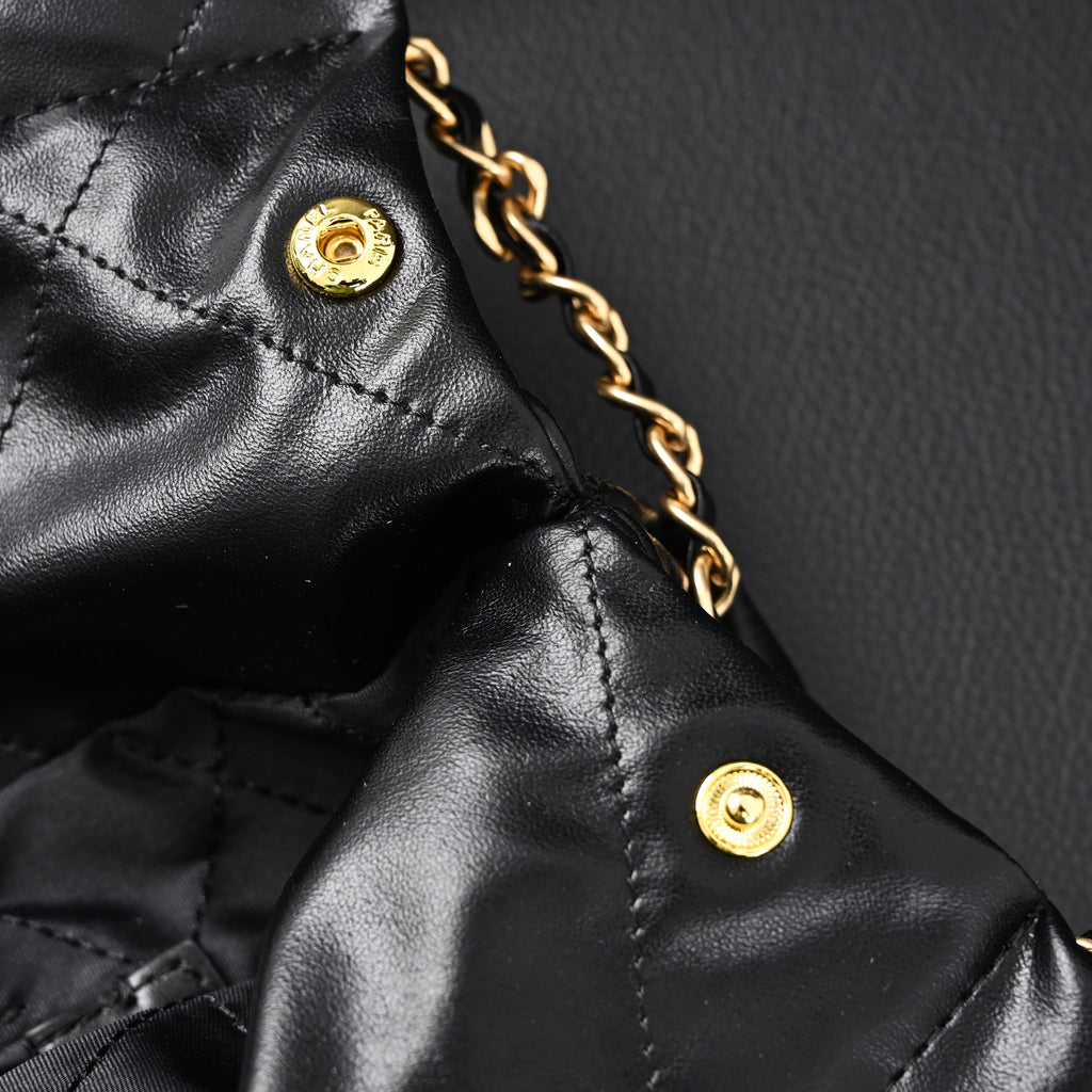 Chanel 19 Flap Bag – Black Quilted Lambskin with Gold & Ruthenium Hardware product image 10, provided for visual reference