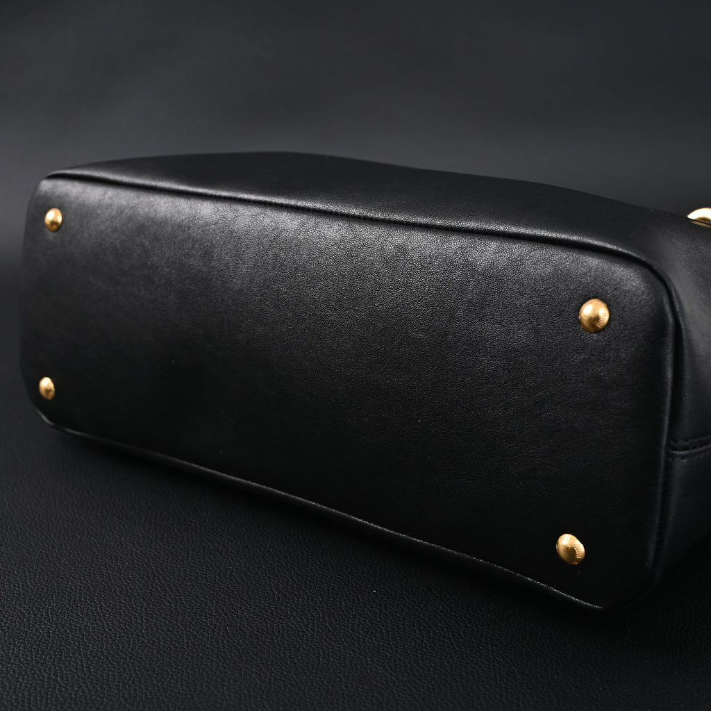Miu Miu Leather Tote Bag – Classic Black product image 9, provided for visual reference and product detail review