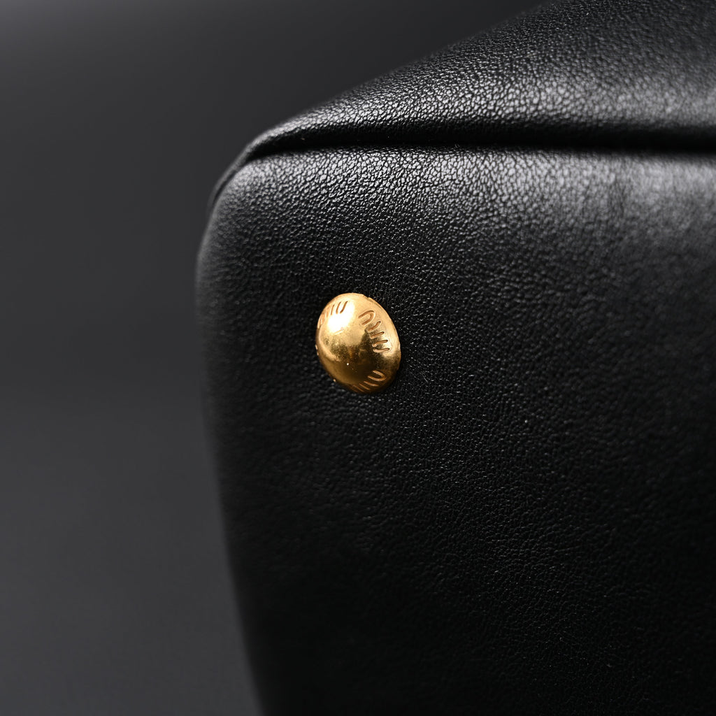 Miu Miu Leather Tote Bag – Classic Black product image 13, provided for visual reference and product detail review