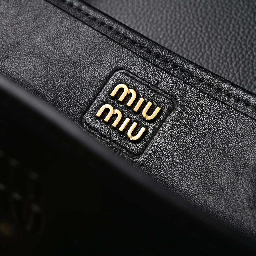 Miu Miu Leather Tote Bag – Classic Black product image 16, provided for visual reference and product detail review