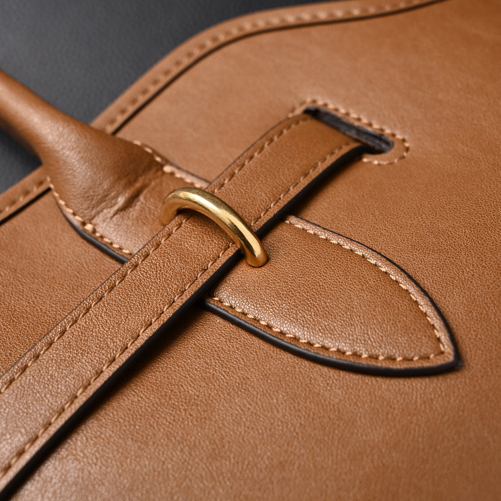 Miu Miu Leather Tote Bag – Elegant Caramel Brown product image 14, provided for visual reference and product detail review