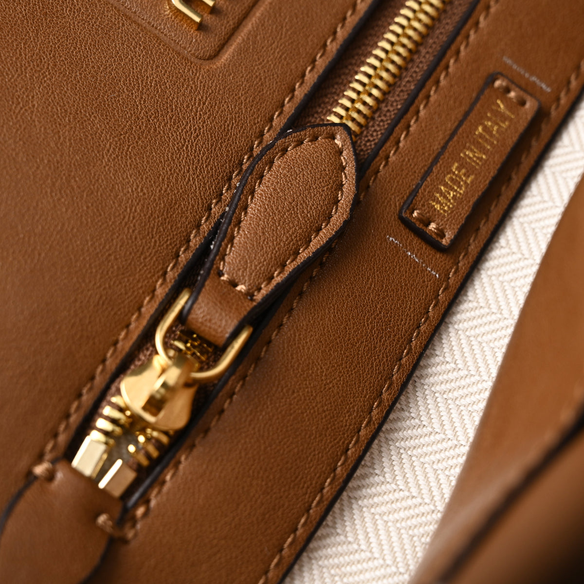 Miu Miu Leather Tote Bag – Elegant Caramel Brown product image 18, provided for visual reference and product detail review