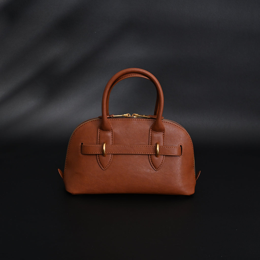 Gucci Horsebit 1955 Brown Leather Top Handle Bag - Classic Brown with Rich Texture product image 2, provided for visual