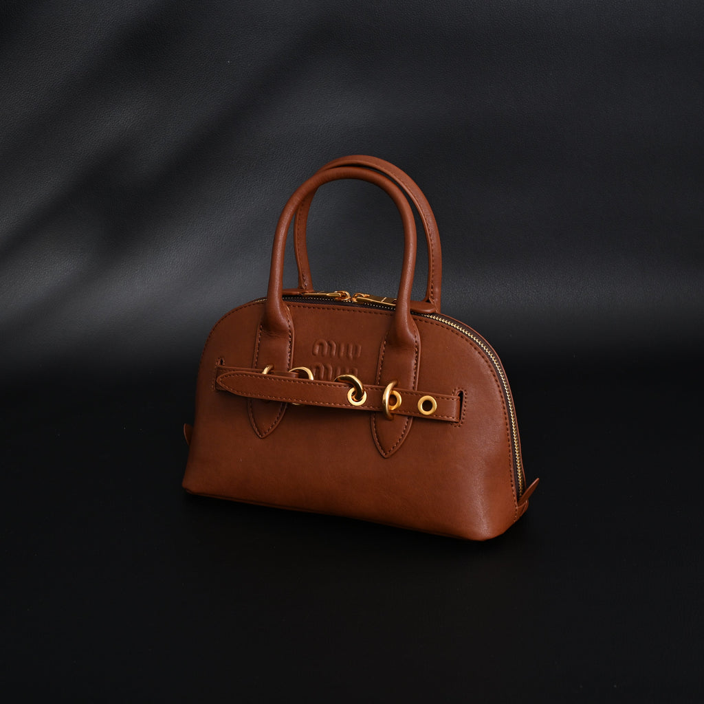 Gucci Horsebit 1955 Brown Leather Top Handle Bag - Classic Brown with Rich Texture product image 5, provided for visual