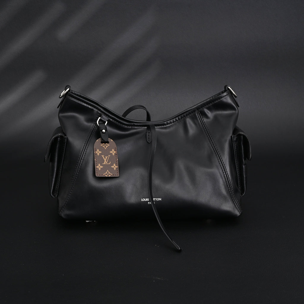 Louis Vuitton Montaigne Black Mahina Leather Shoulder Bag product image 7, provided for visual reference and product detail