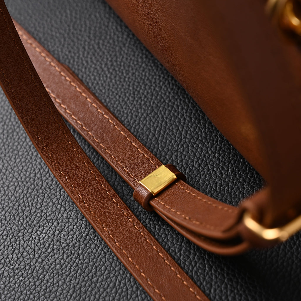 Gucci Horsebit 1955 Brown Leather Top Handle Bag - Classic Brown with Rich Texture product image 13, provided for visual