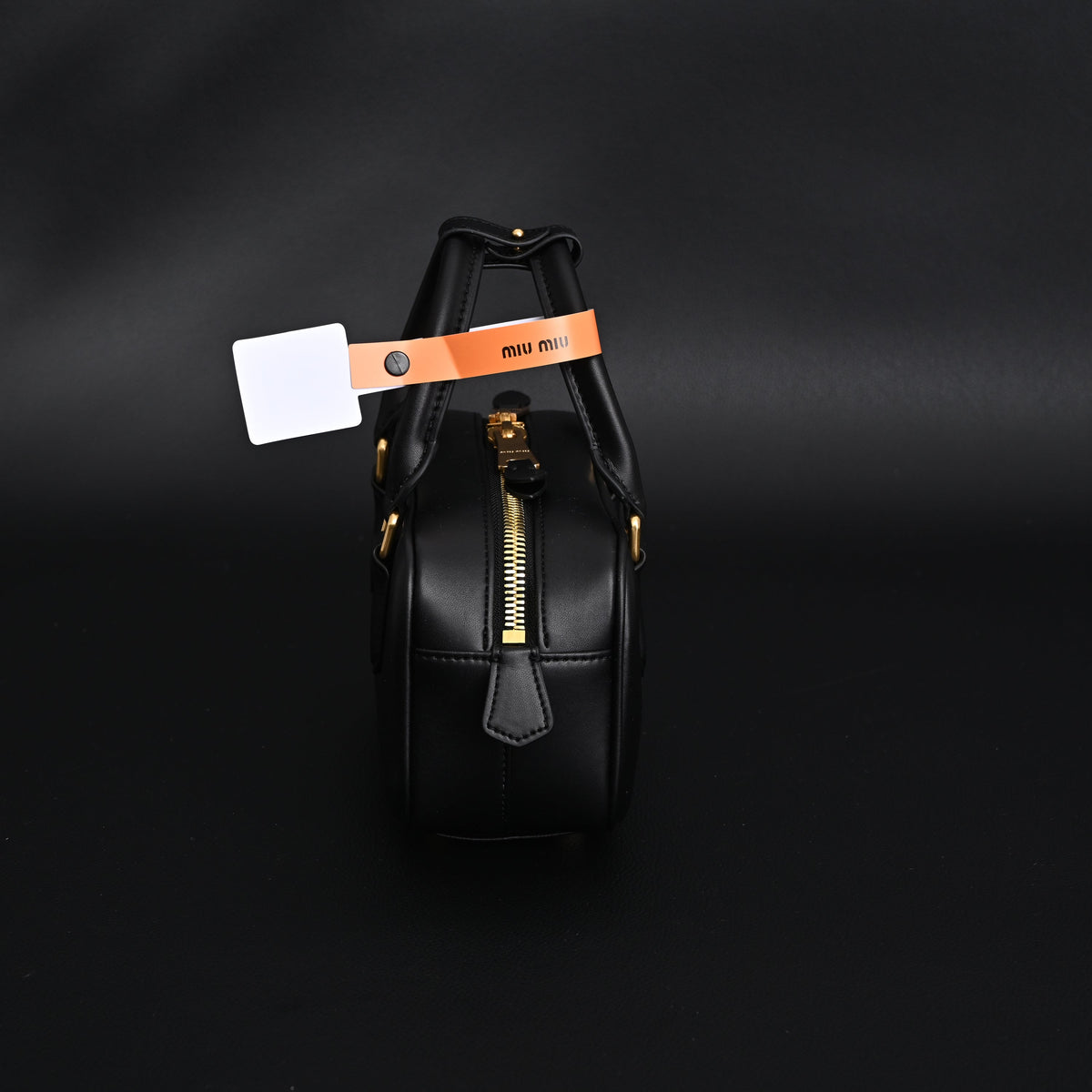 Miu Miu Leather Top Handle Satchel – Classic Black Satchel Bag product image 13, provided for visual reference and product