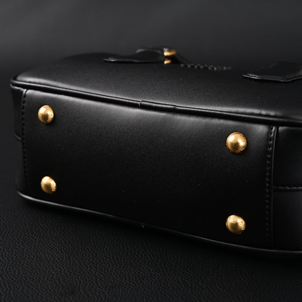 Miu Miu Leather Top Handle Satchel – Classic Black Satchel Bag product image 14, provided for visual reference and product
