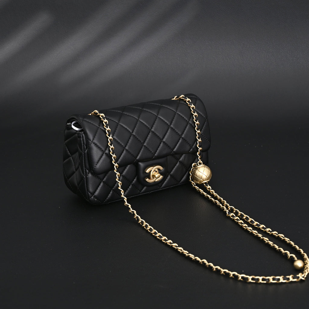 Chanel Classic Flap Mini Bag – Black Quilted Lambskin with Gold-Tone Hardware product image 15, provided for visual