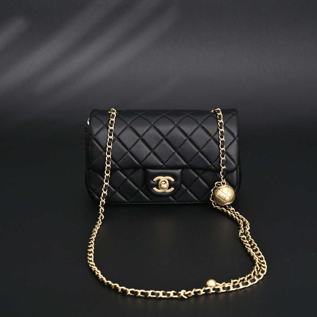 Chanel Classic Flap Mini Bag – Black Quilted Lambskin with Gold-Tone Hardware product image 16, provided for visual