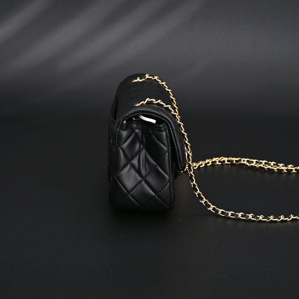 Chanel Classic Flap Mini Bag – Black Quilted Lambskin with Gold-Tone Hardware product image 2, provided for visual reference