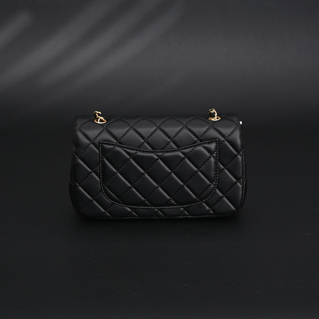 Chanel Classic Flap Mini Bag – Black Quilted Lambskin with Gold-Tone Hardware product image 3, provided for visual reference