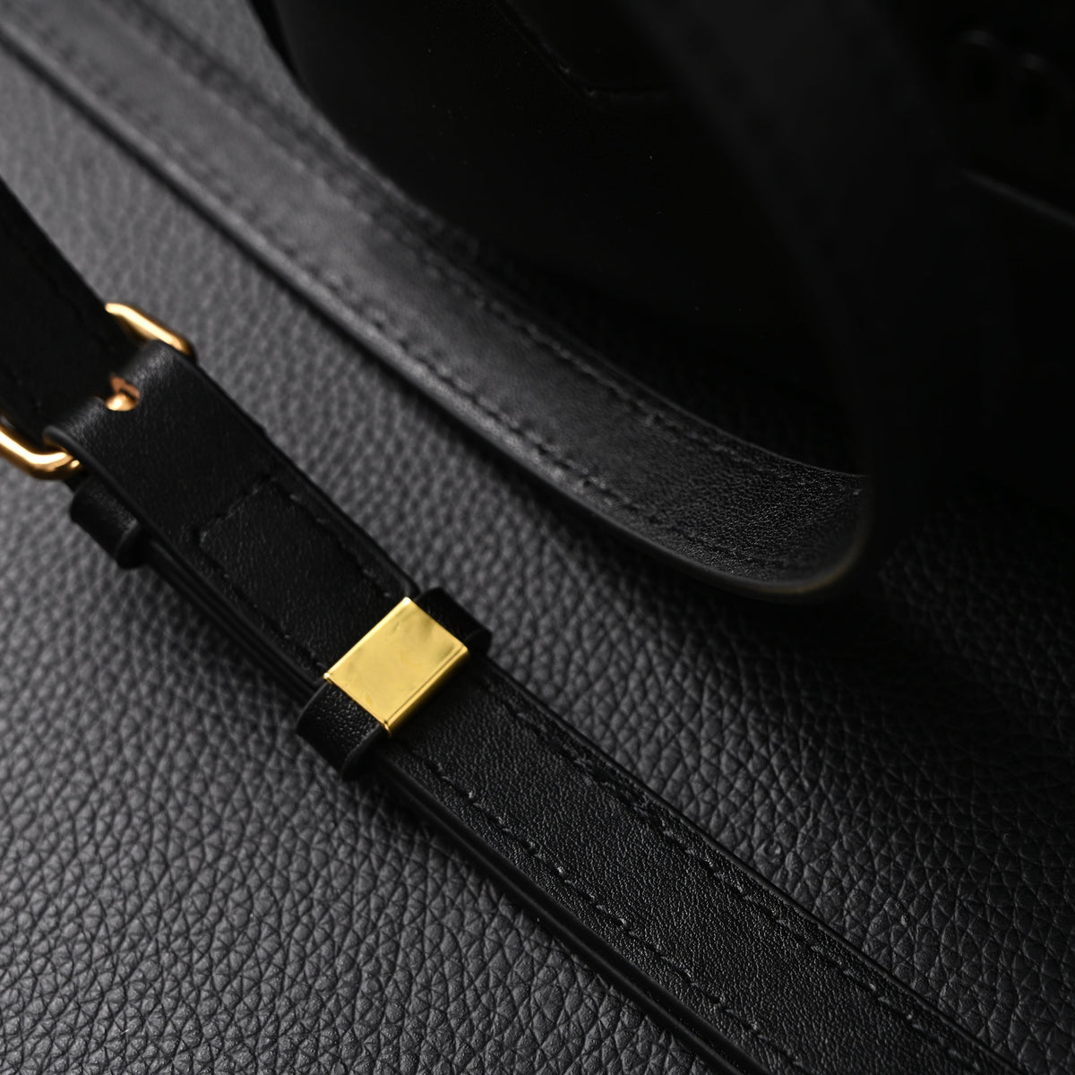 Miu Miu Black Matelassé Leather Satchel Bag – Mini Top Handle - Black with Gold-Tone Accents product image 8, provided for