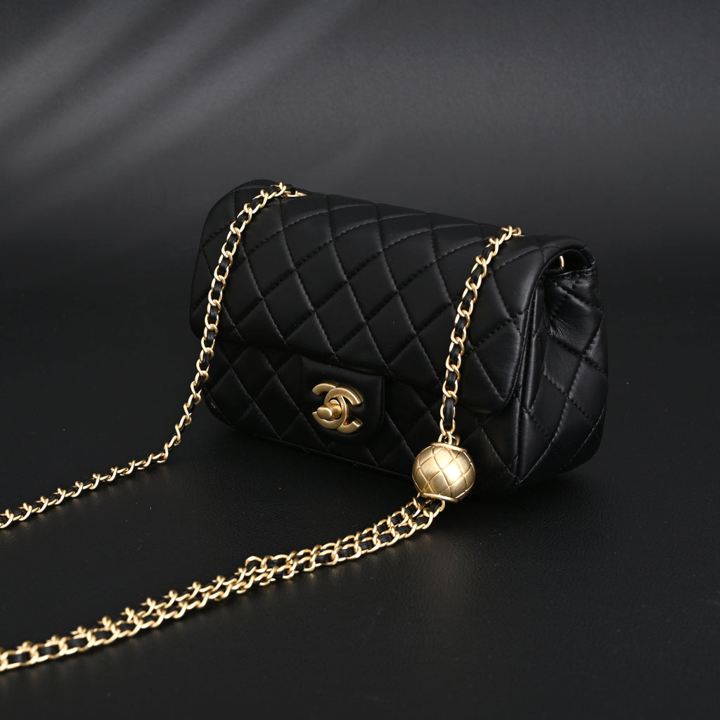 Chanel Classic Flap Mini Bag – Black Quilted Lambskin with Gold-Tone Hardware product image 5, provided for visual reference