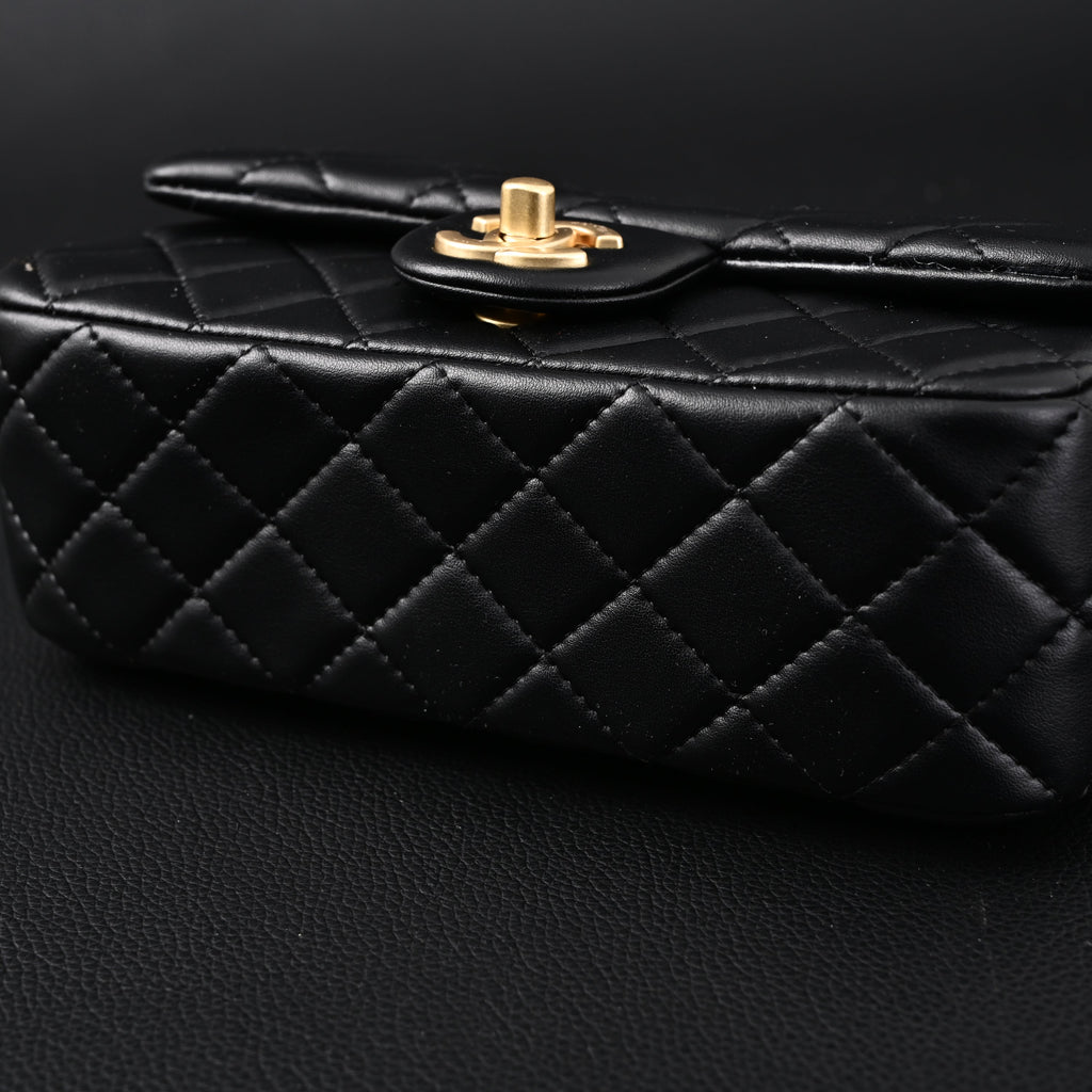 Chanel Classic Flap Mini Bag – Black Quilted Lambskin with Gold-Tone Hardware product image 6, provided for visual reference