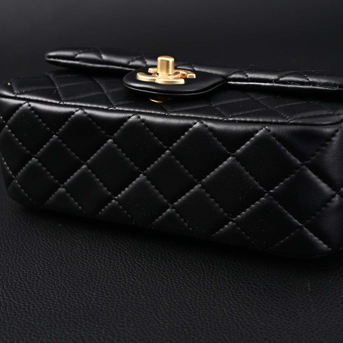 Chanel Classic Flap Mini Bag – Black Quilted Lambskin with Gold-Tone Hardware product image 6, provided for visual reference