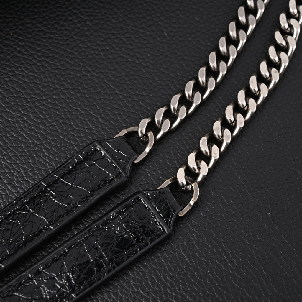 Saint Laurent Niki Medium Black Crinkled Leather Shoulder Bag product image 15, provided for visual reference and product