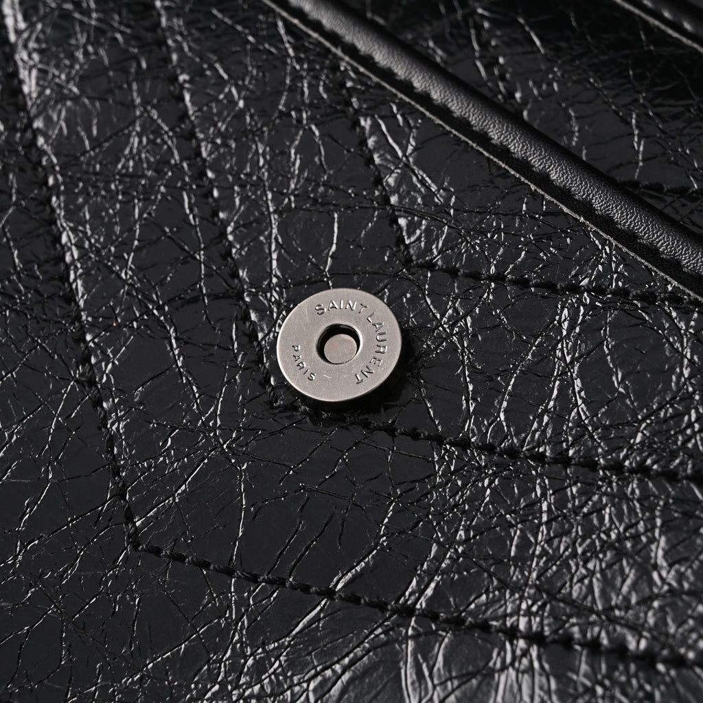 Saint Laurent Niki Medium Black Crinkled Leather Shoulder Bag product image 17, provided for visual reference and product