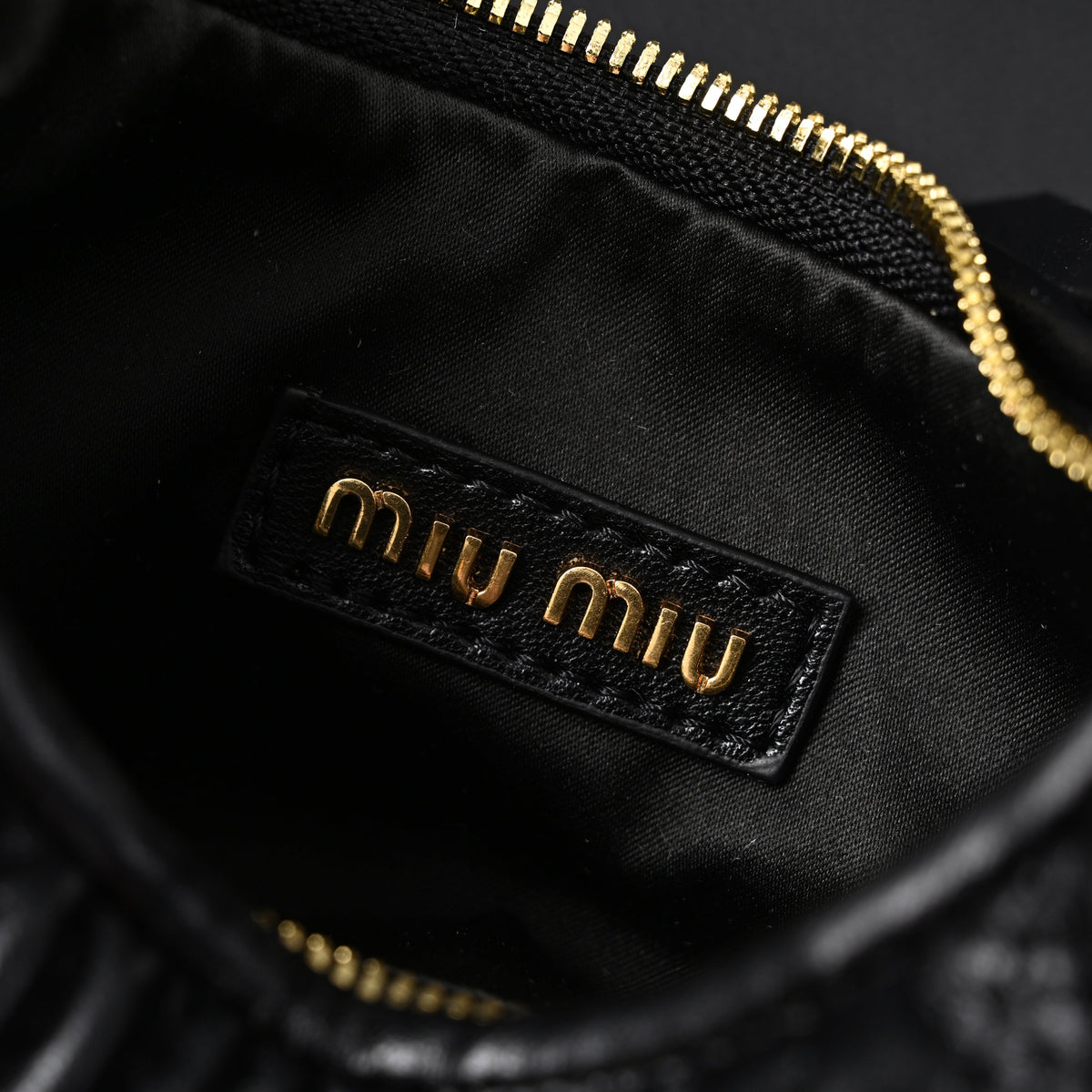 Miu Miu Matelassé Leather Hobo Bag – Black with Gold Hardware - Classic Black product image 14, provided for visual