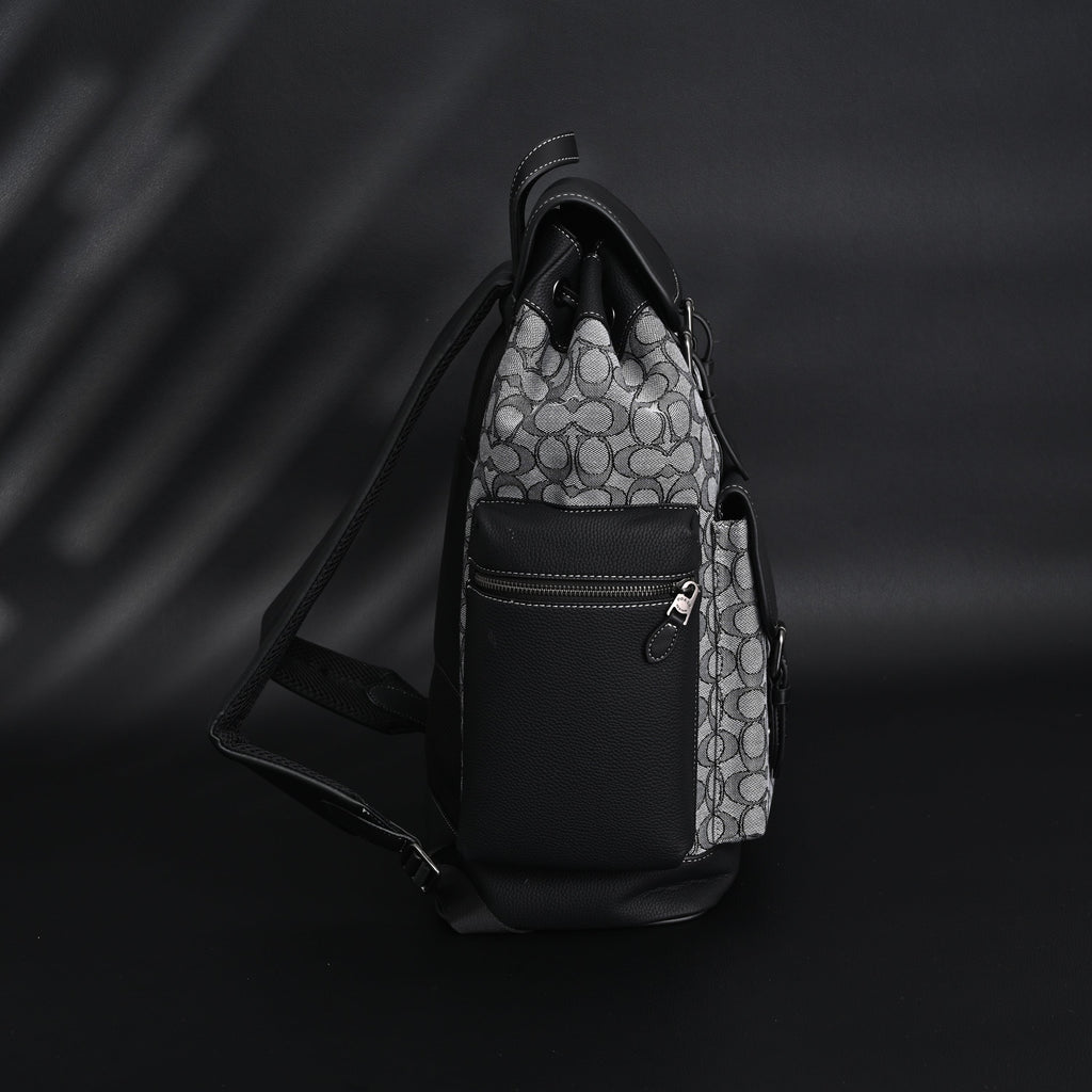 Coach Ch Sprint Backpack – Signature Canvas & Leather - Black / Grey Monogram product image 9, provided for visual reference