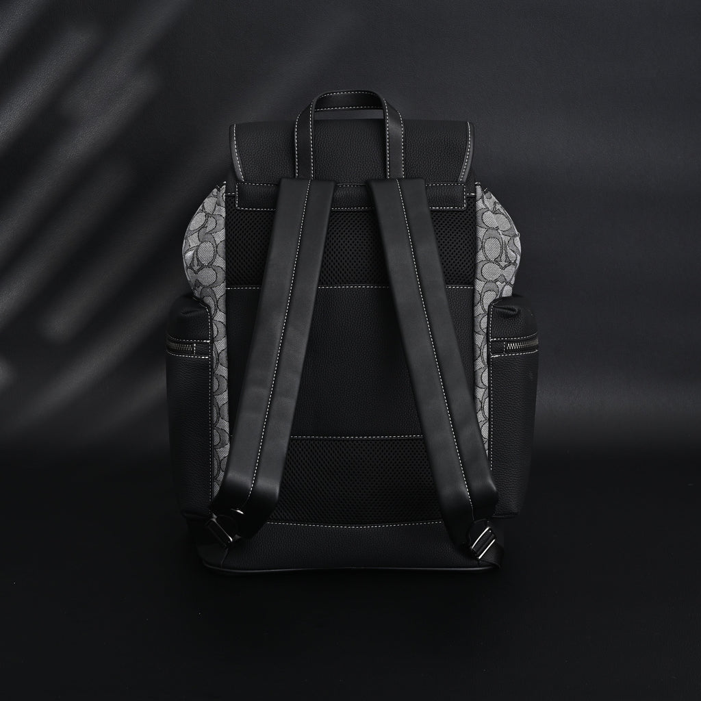 Coach Ch Sprint Backpack – Signature Canvas & Leather - Black / Grey Monogram product image 10, provided for visual