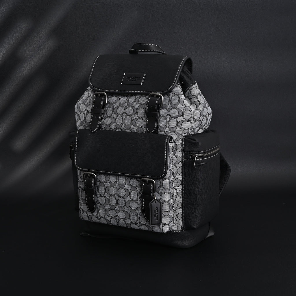 Coach Ch Sprint Backpack – Signature Canvas & Leather - Black / Grey Monogram product image 13, provided for visual