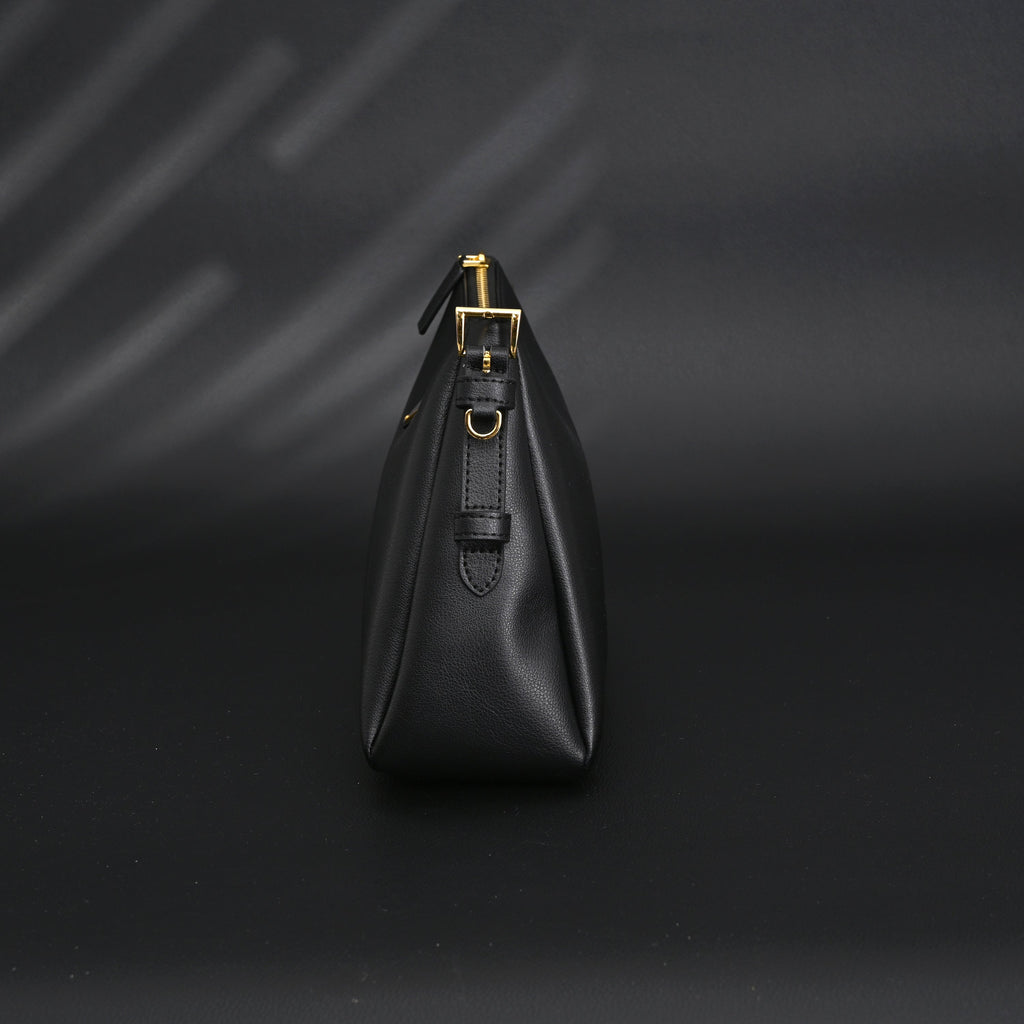 Prada Cleo Black Brushed Leather Shoulder Bag product image 6, provided for visual reference and product detail review