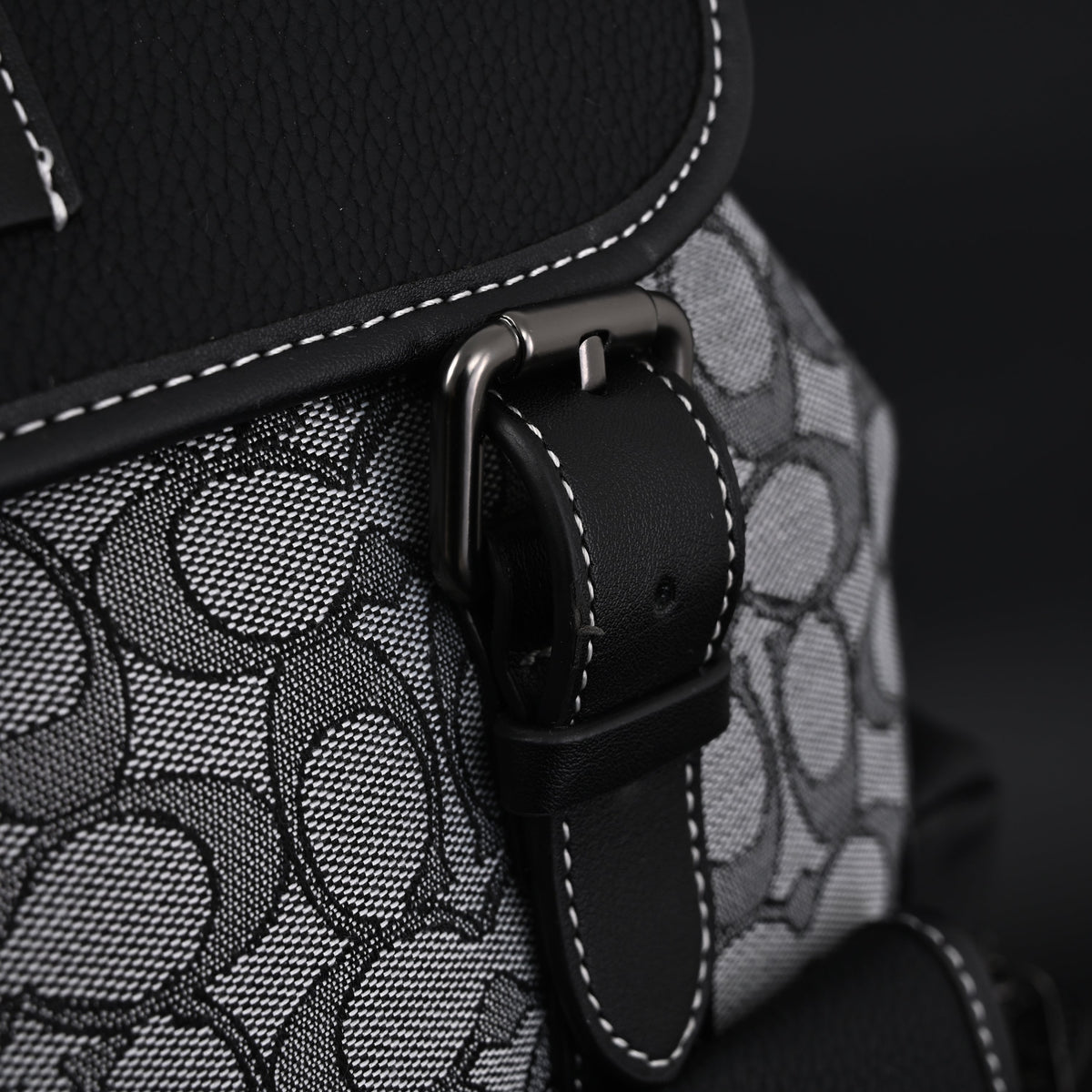 Coach Ch Sprint Backpack – Signature Canvas & Leather - Black / Grey Monogram product image 16, provided for visual