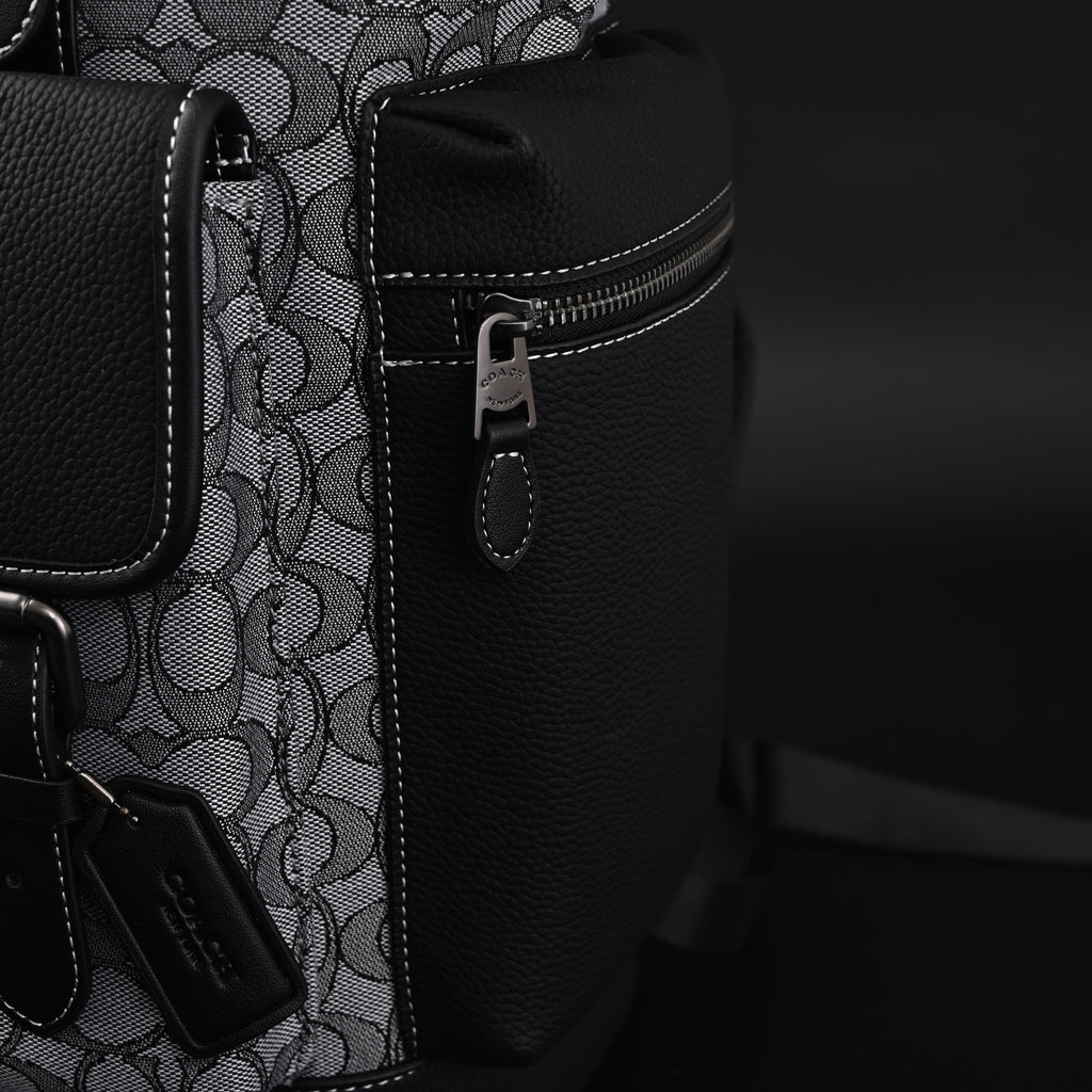 Coach Ch Sprint Backpack – Signature Canvas & Leather - Black / Grey Monogram product image 15, provided for visual